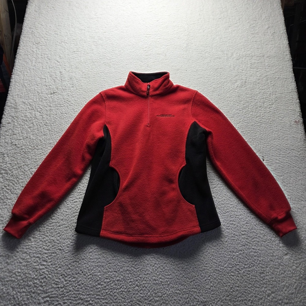 Carolina Hurricanes Jacket Womens Medium Red NHL Hockey VF Imagewear 1/4 Zip